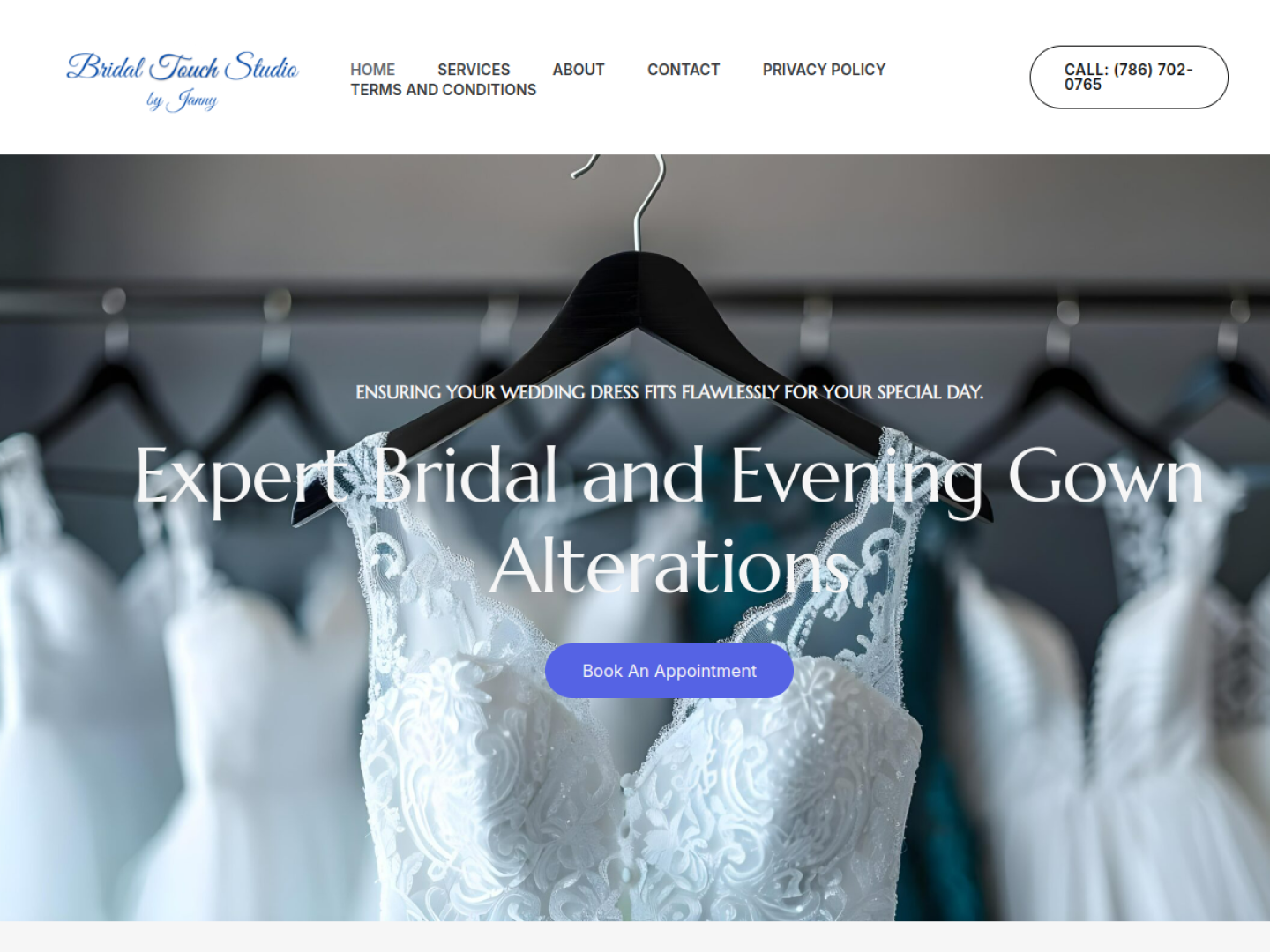 Bridal Touch Studio website